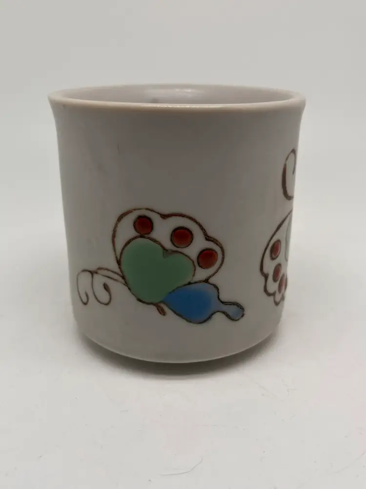 Vintage Stoneware Butterfly Mug