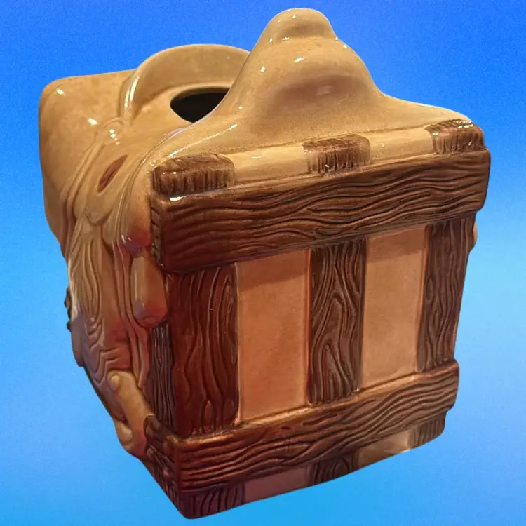 Vohann Western Wagon Wheel Ceramic Tissue Box Cover