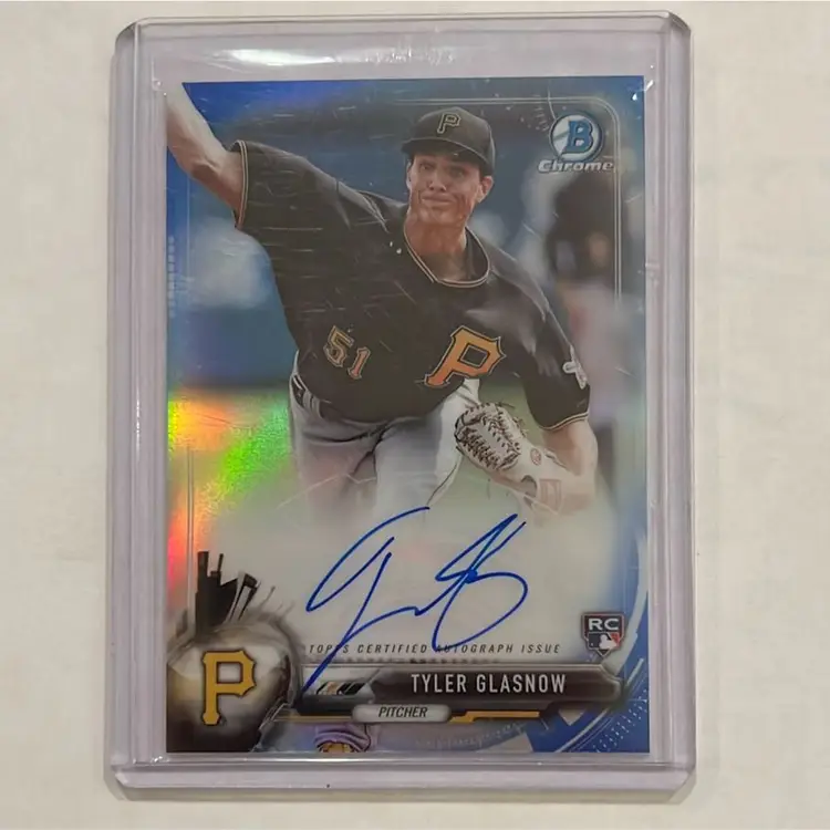 2017 Bowman Chrome Tyler Glasnow Blue Auto /125