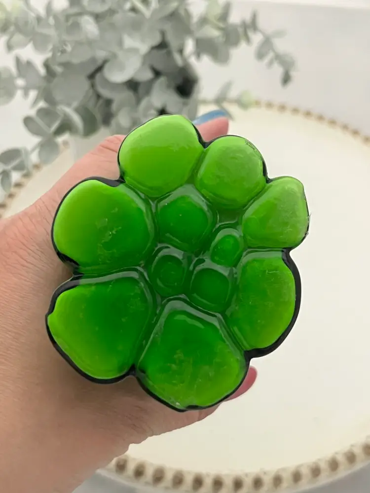 Vintage 70's Art Glass - Green Celery