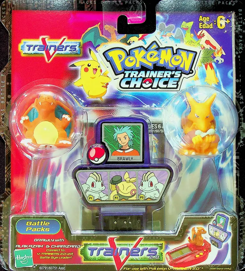 V Trainers Pokemon Battle Packs:  Grawly w/Alakazam&Charizard (2004)-Hasbro-New