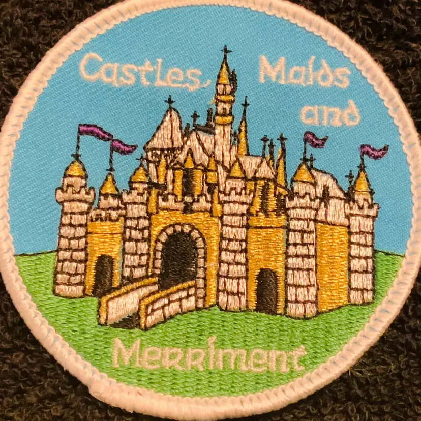 Vintage Scouting Fun Patch: Castles Maids Merriment 
