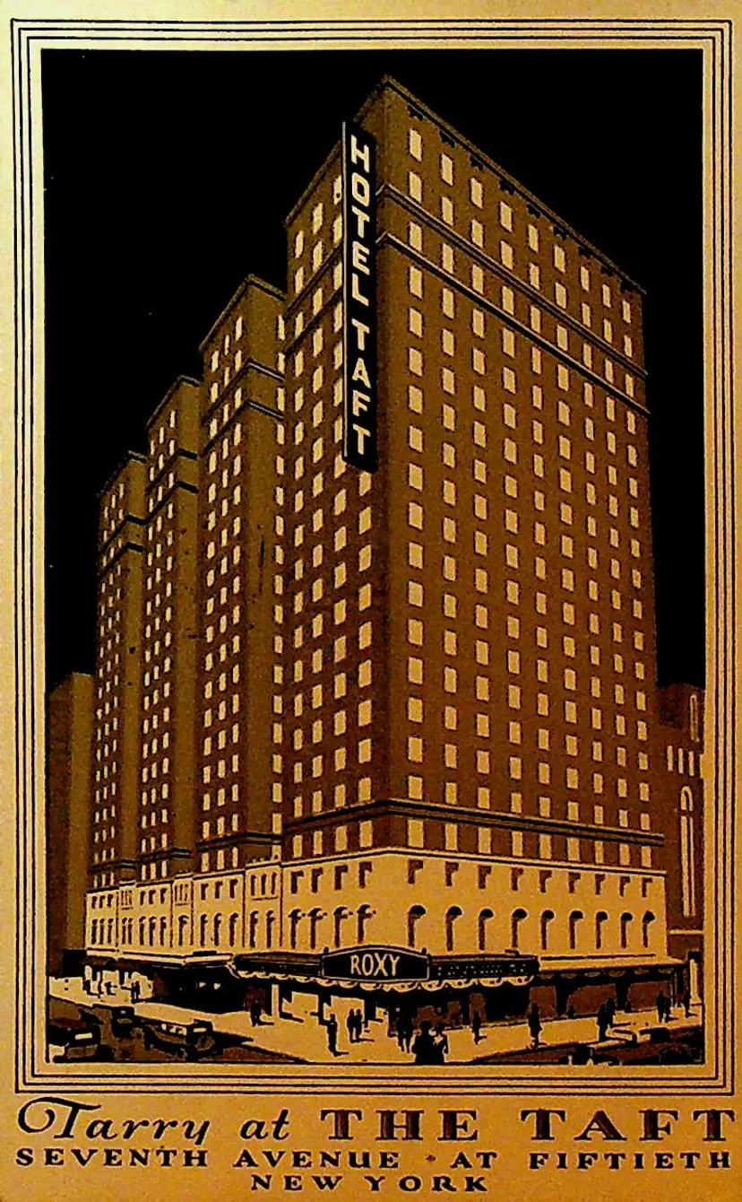 Tarry at the Taft Hotel New York City 1931 Postcard
