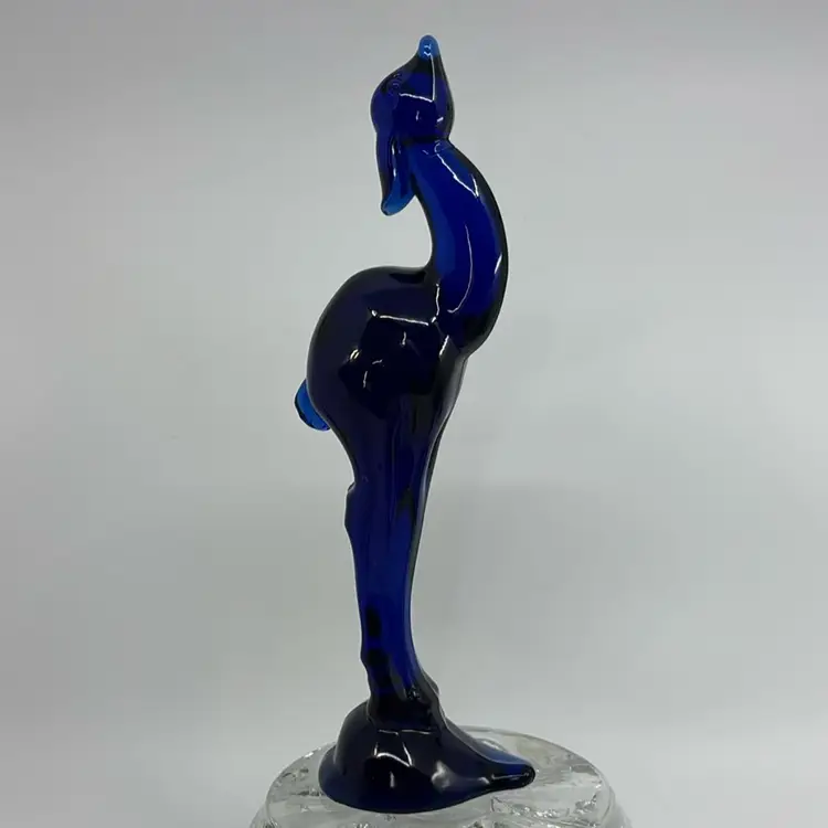 Heisey By Imperial Glass Cobalt Gazelle #104 11”
