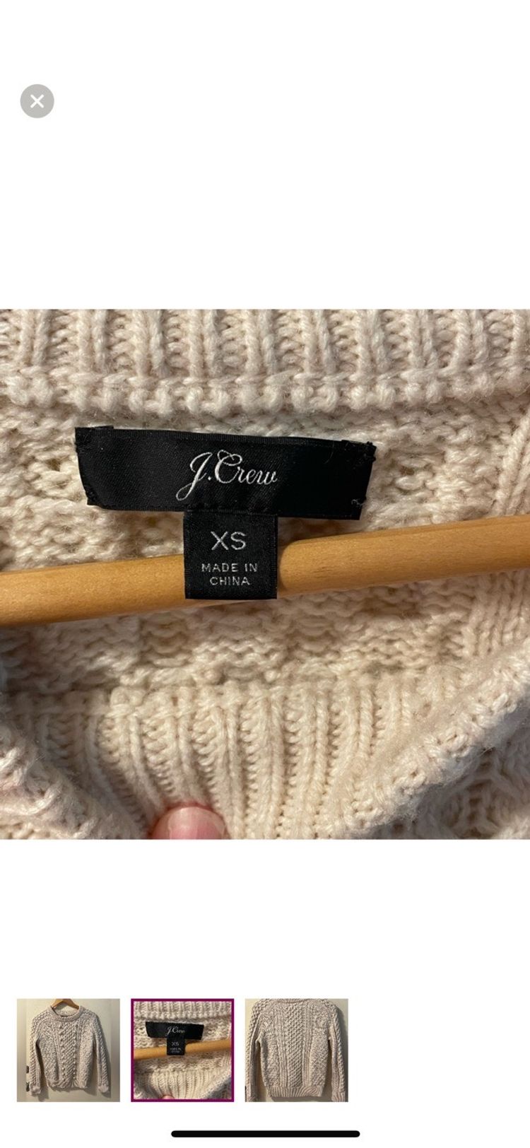 JCrew Cable Knit Sweater