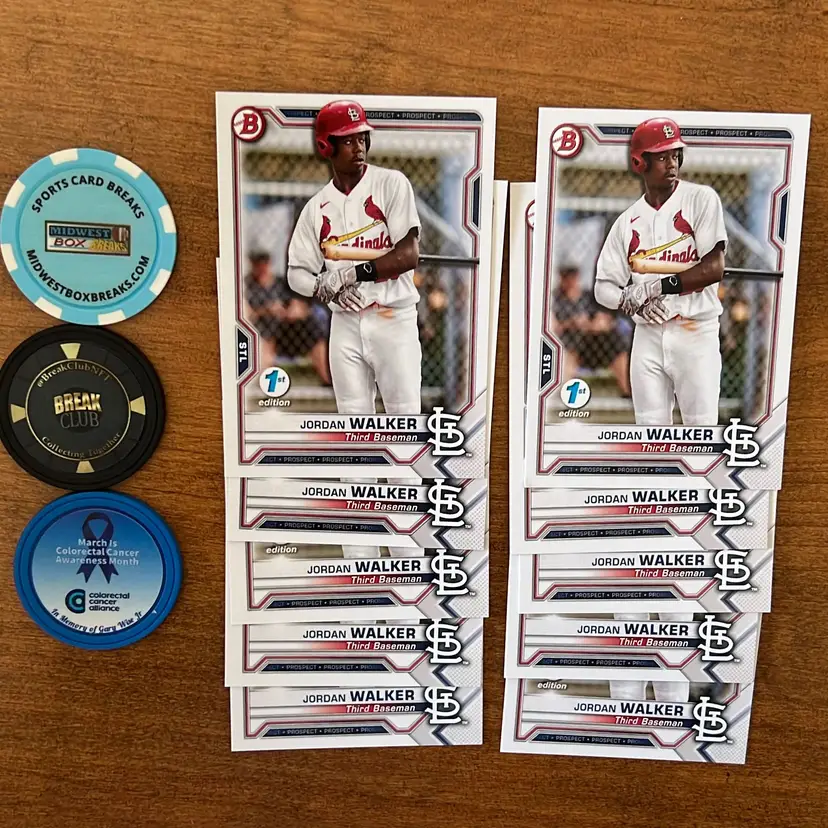 Jordan Walker 2021 Bowman 1st Edition (10 Available) St. Louis Cardinals