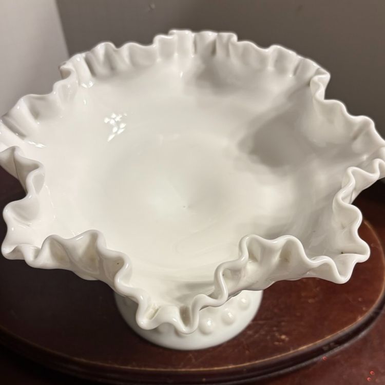 Fenton Hobnail Footed Compote