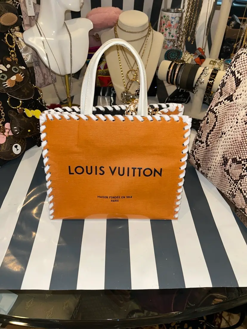 Upcycled LV Shopping Bag tote