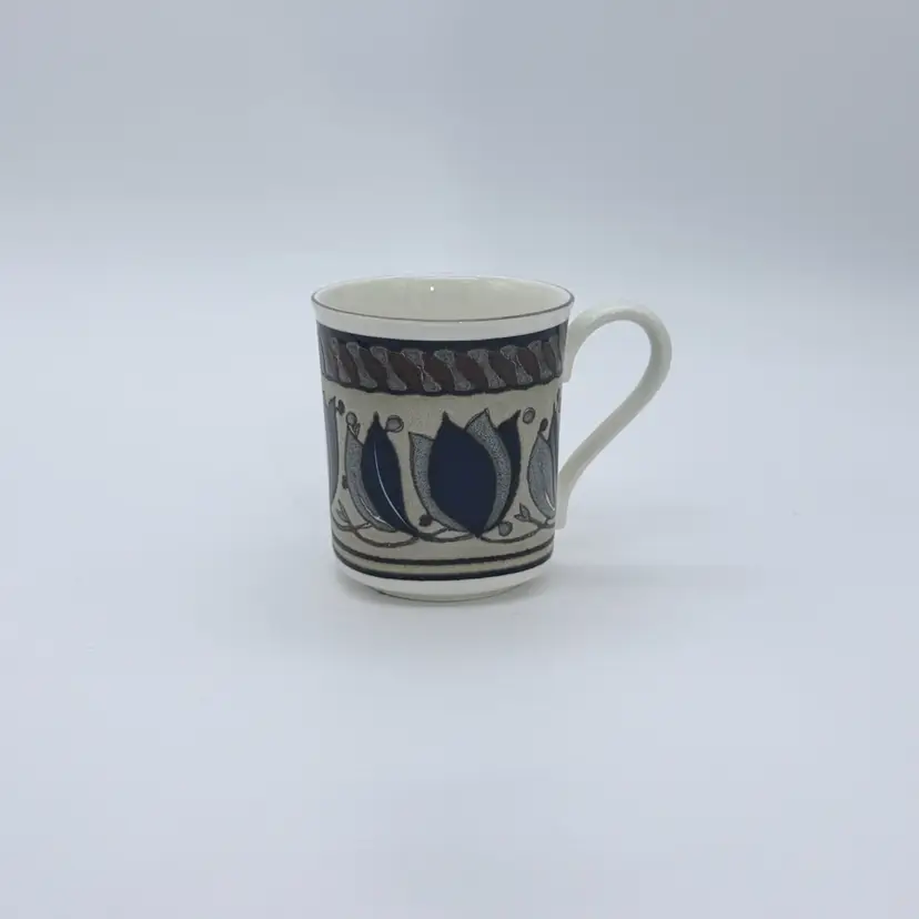 Vtg. Mikasa Arabella CAV01/MK22 Stoneware 8oz Coffee Mug/Cup Cobalt Blue Rustic