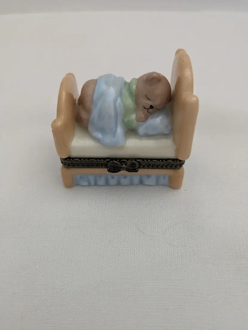 Bear In Bed Trinket Box