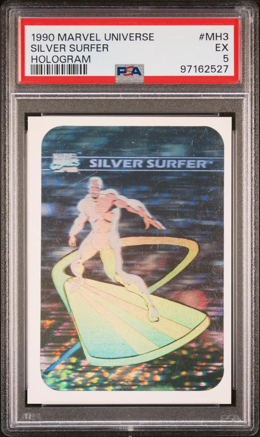 1990 Marvel Universe Hologram #MH3 Silver Surfer PSA 5