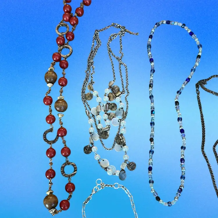 #1 Assorted jewelry, necklaces, and bracelets some signed