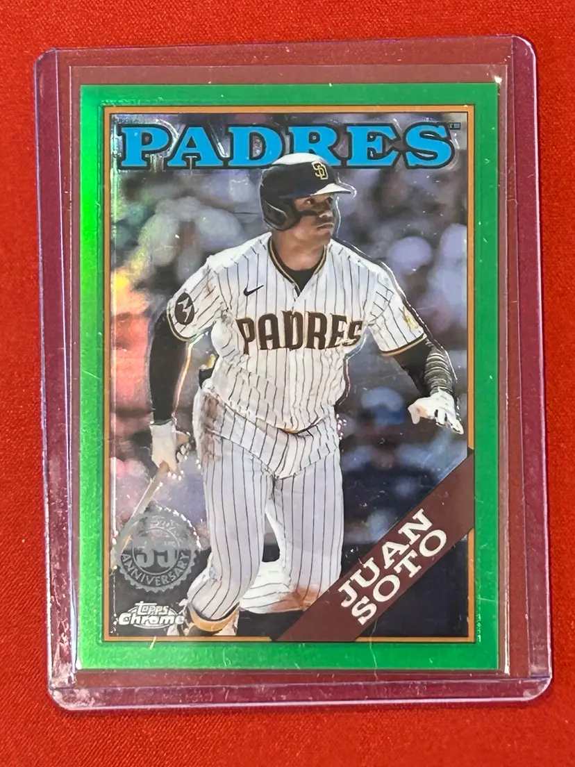 Juan Soto 2023 Topps Chrome 88 Green Refractor /99 New York Yankees