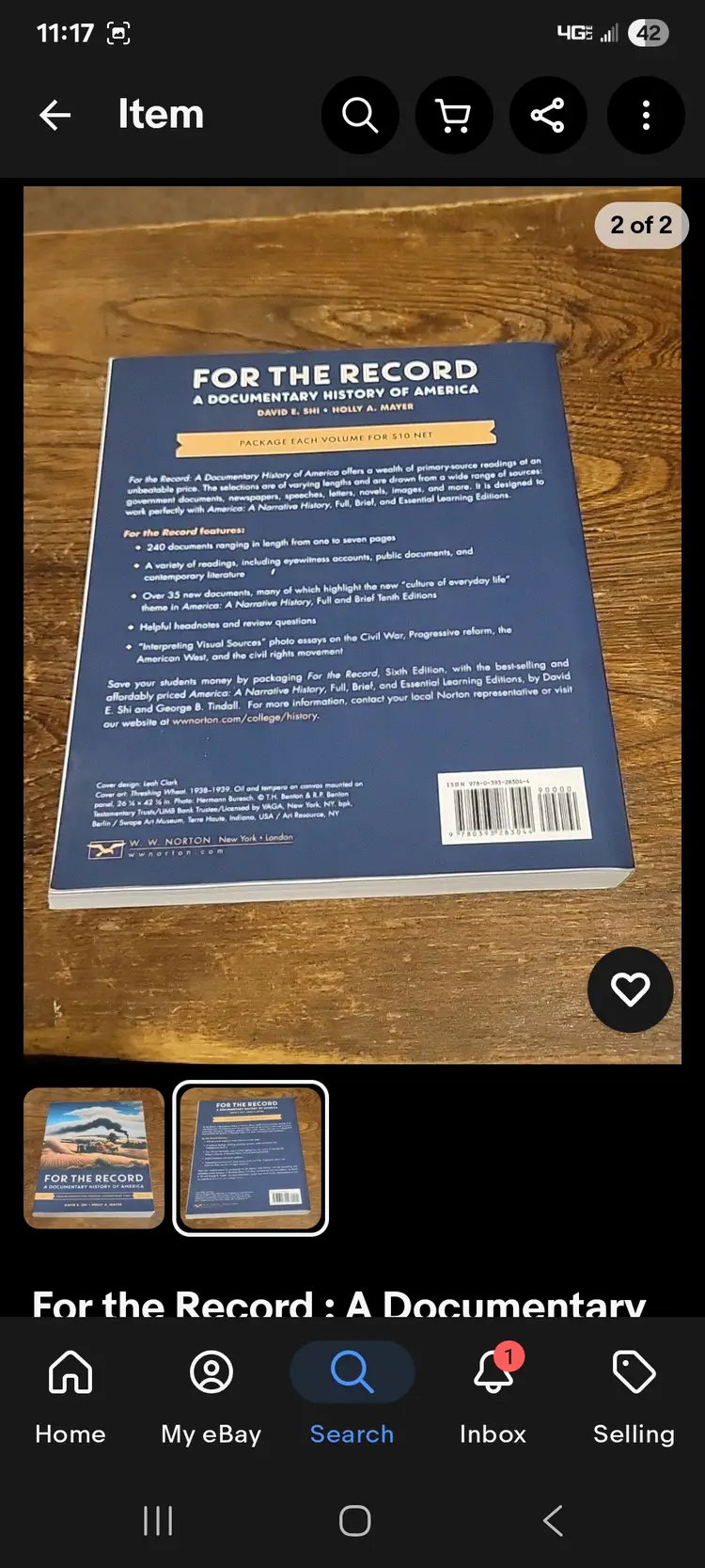 For the Record : A Documentary History of America by Holly A. Mayer (2016, Trade