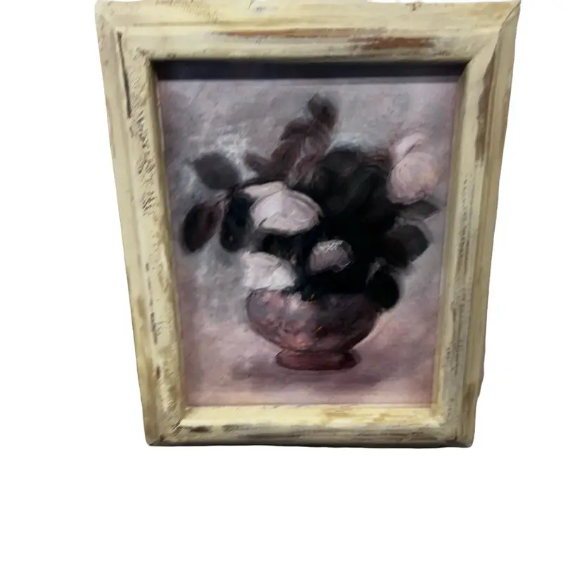 Made By Me Rustic  academia dark & moody Floral Wall Hanging 10x12