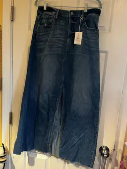 Lucky Brand Denim Maxi Skirt, ENJOY SLOW DOWN CUT, Size 31 NWT