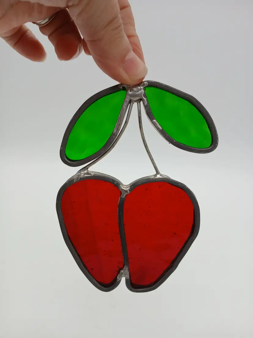 Apple Stained Glass Suncatcher