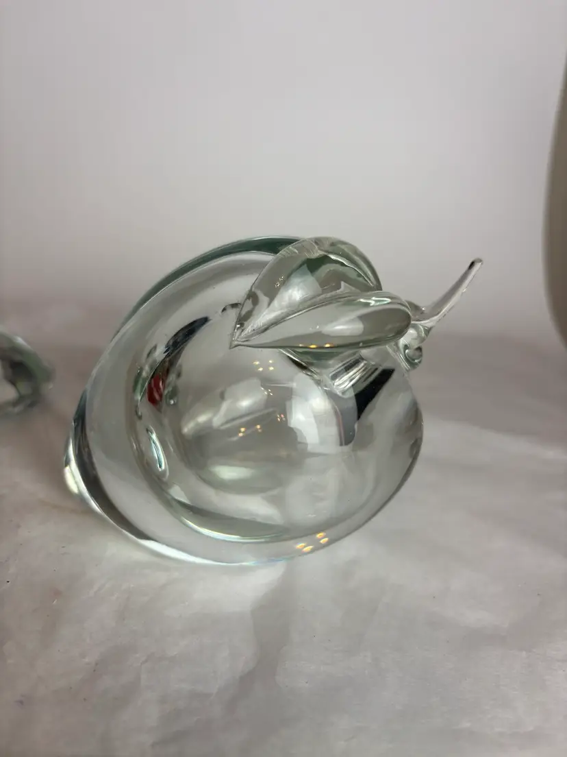 Peach Shaped Glass Paperweight