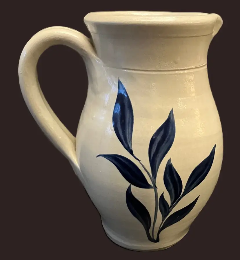 VTG Handmade Williamsburg Pottery Pitcher 7 1/2" tall