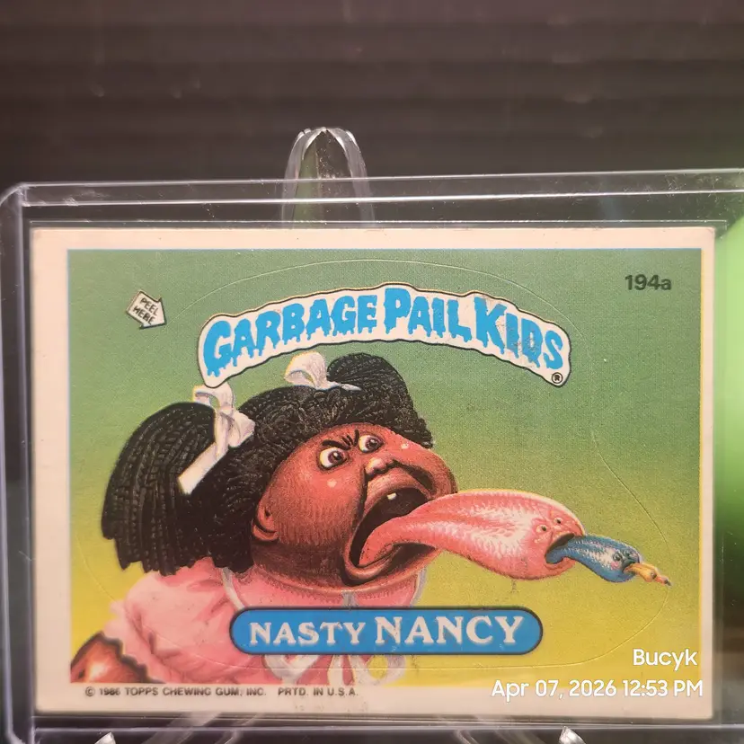 1986 Garbage Pail Kids - Nasty NANCY #194a