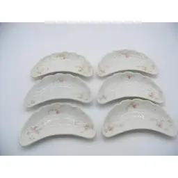 Antique Moon Shaped China Bone Dishes Set of 6 O P CO Syracuse China