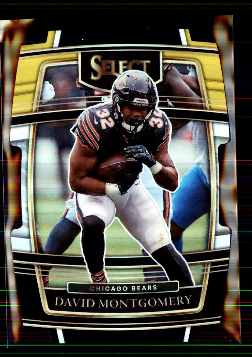 David Montgomery 2021 Panini Select Black & Gold Prizm Die Cut #8 - Chicago Bears - (147-65)