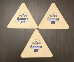 VTG hannen Alt Triangular shaped coasters Germany Lot of 3