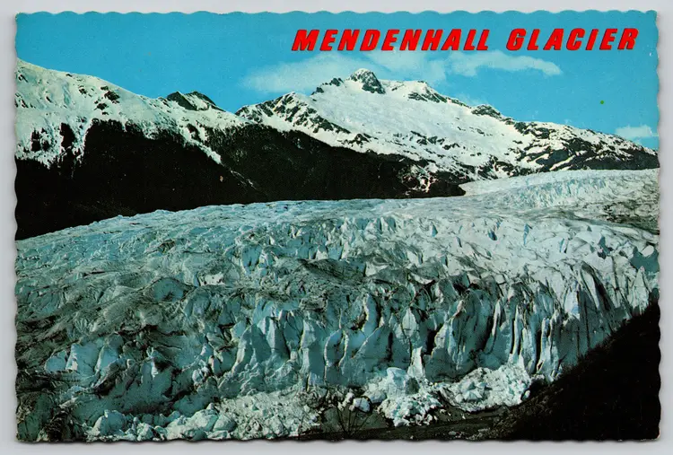 Postcard Closeup of Majestic Mendenhall Glacier Juneau Alaska Glaciology
