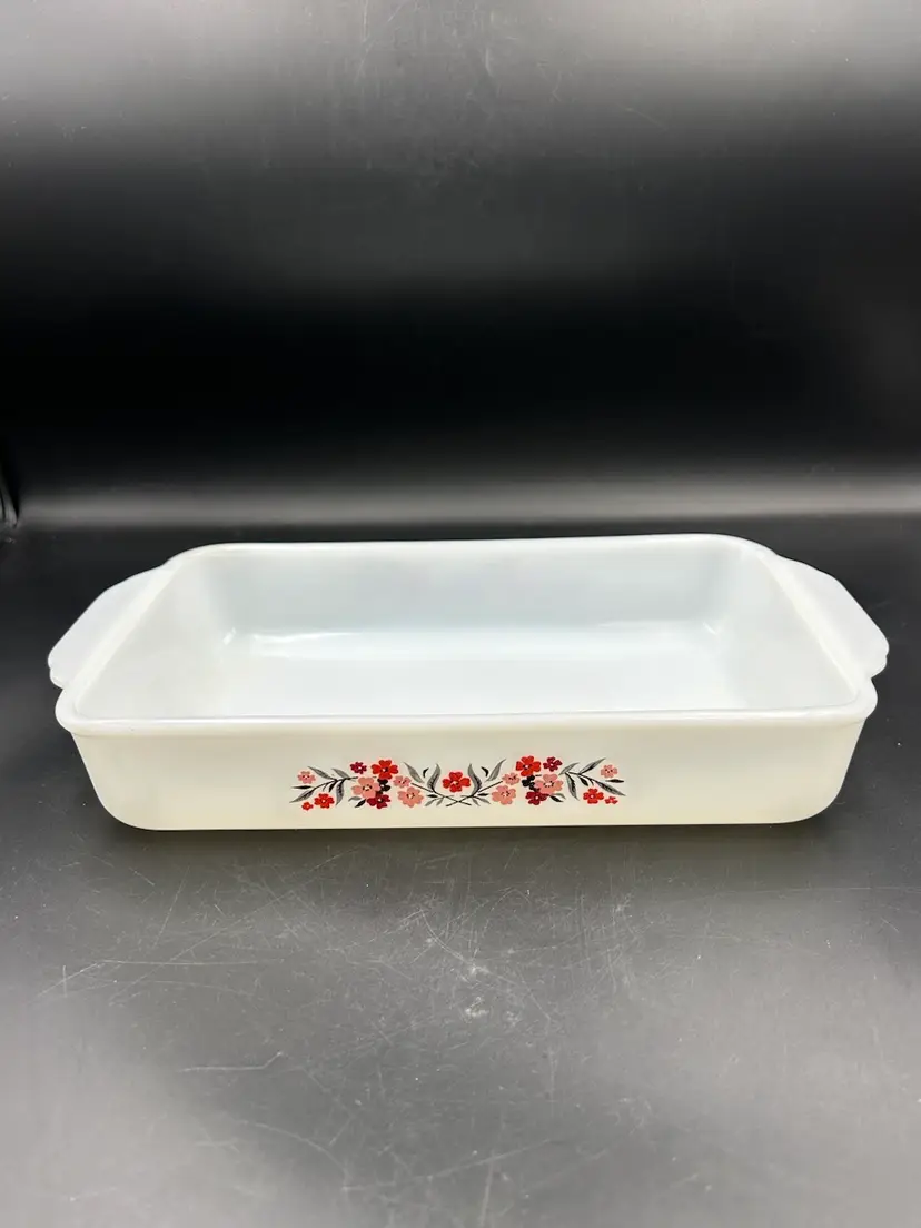 Vintage fire king Primrose pattern rectangular casserole/baking dish