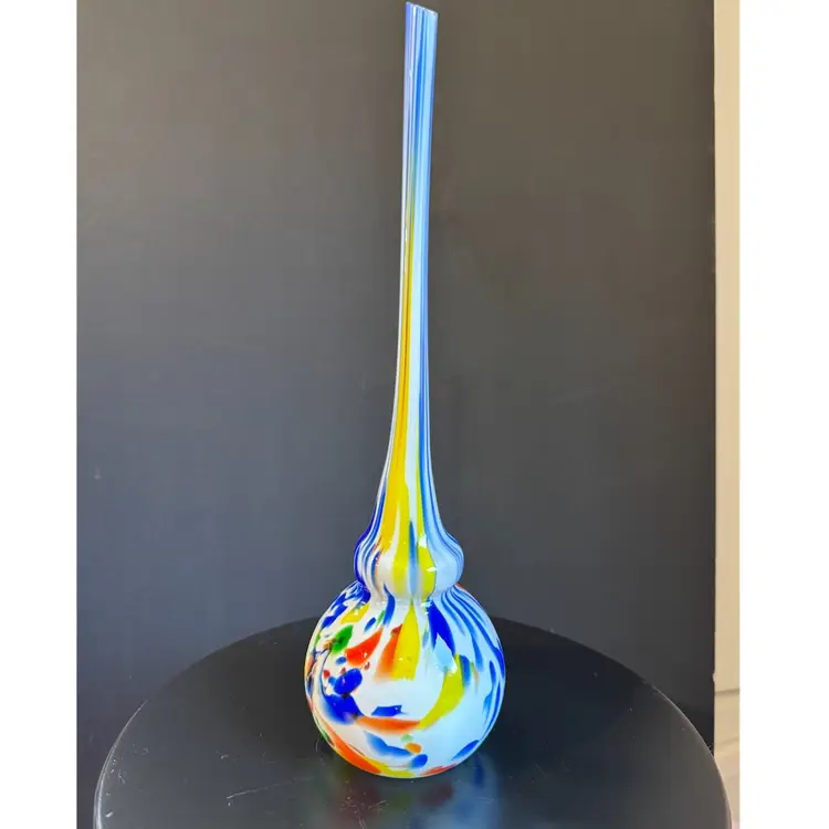 Handblown Confetti Bud vase