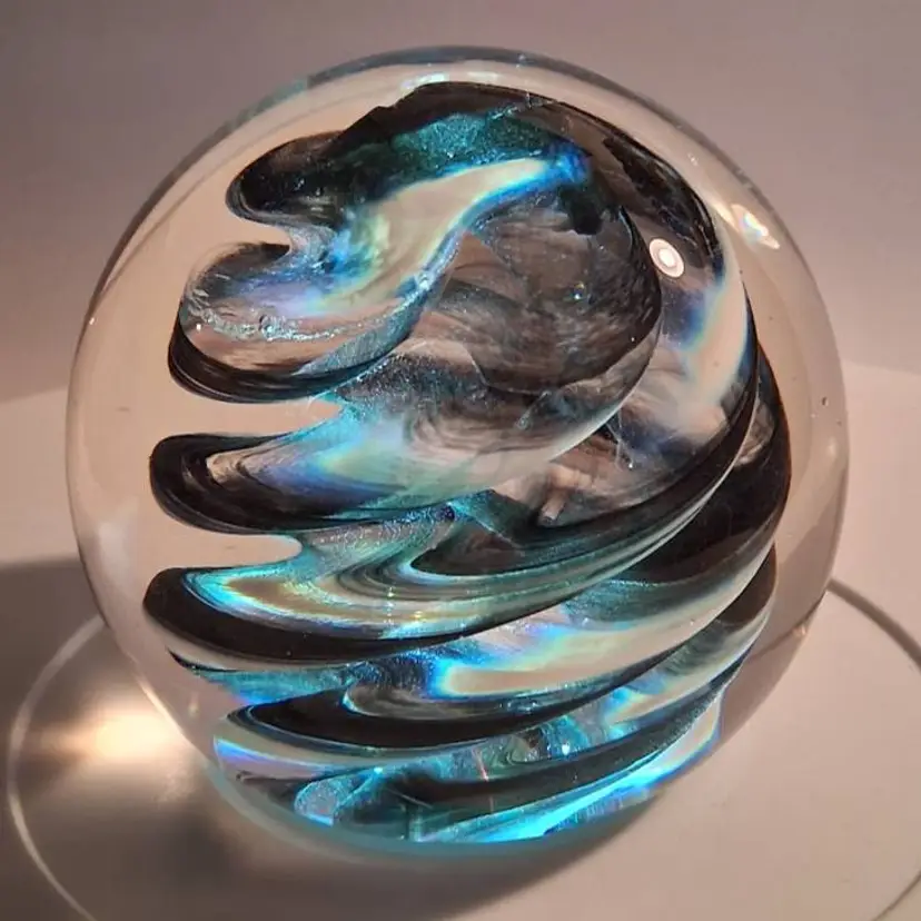Vintage Caithness Glass 'Razzmatazz' 1992 Paperweight, Designed by Alaister Macintosh