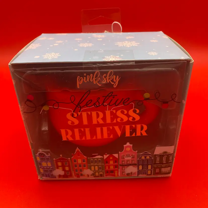 Pink Sky Hot Cocoa Festive Stress Reliver - New in Package - Stress Ball