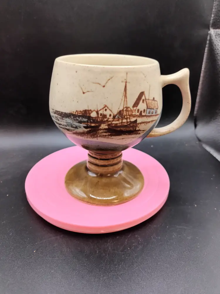Rare Find Vintage Otagiri Stonewear Mug on Pedestal