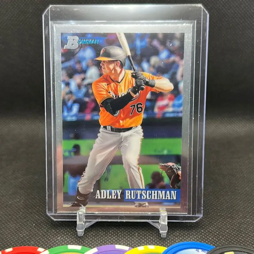 Adley Rutschman 2021 Bowman Heritage Chrome Baltimore Orioles