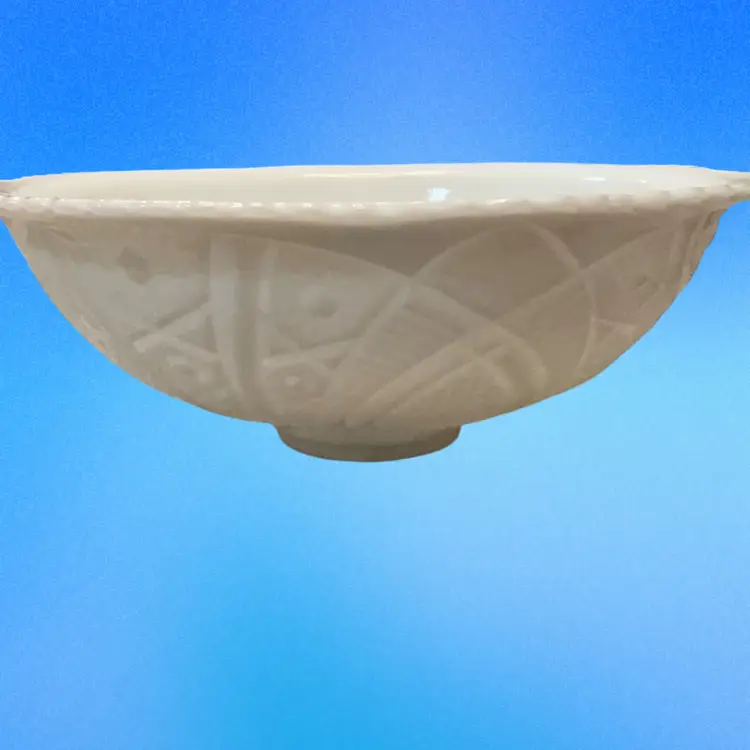 Vintage 1940's McKee Concord Milk Glass Punch Bowl W/ 9 Cups