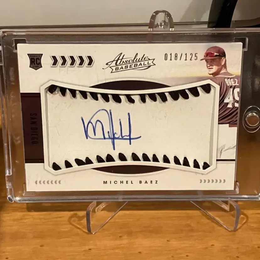 2020 Panini Absolute Michael Baez Baseball Material Signatures Rookie Auto /125