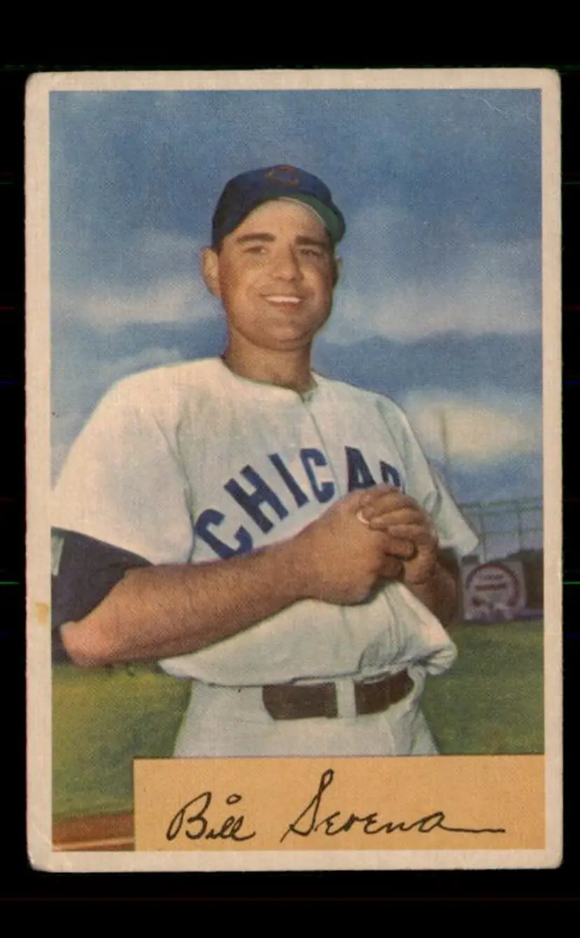 1954 Bowman #93b Bill Serena - (pk-tl3) - Chicago Cubs