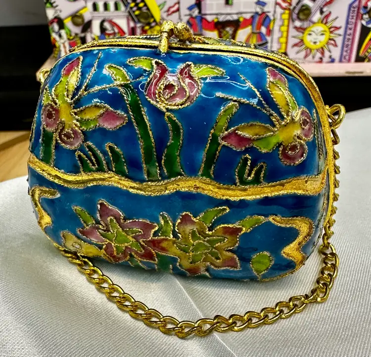 Cloisonne Jewelry Or Trinket Box Flat Rate Shipping $4