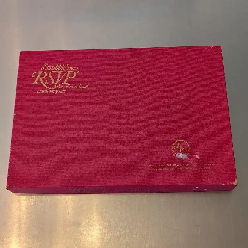 Vintage Scrabble Brand RSVP Three Dimensional Crossword Game - Selchow & Righter