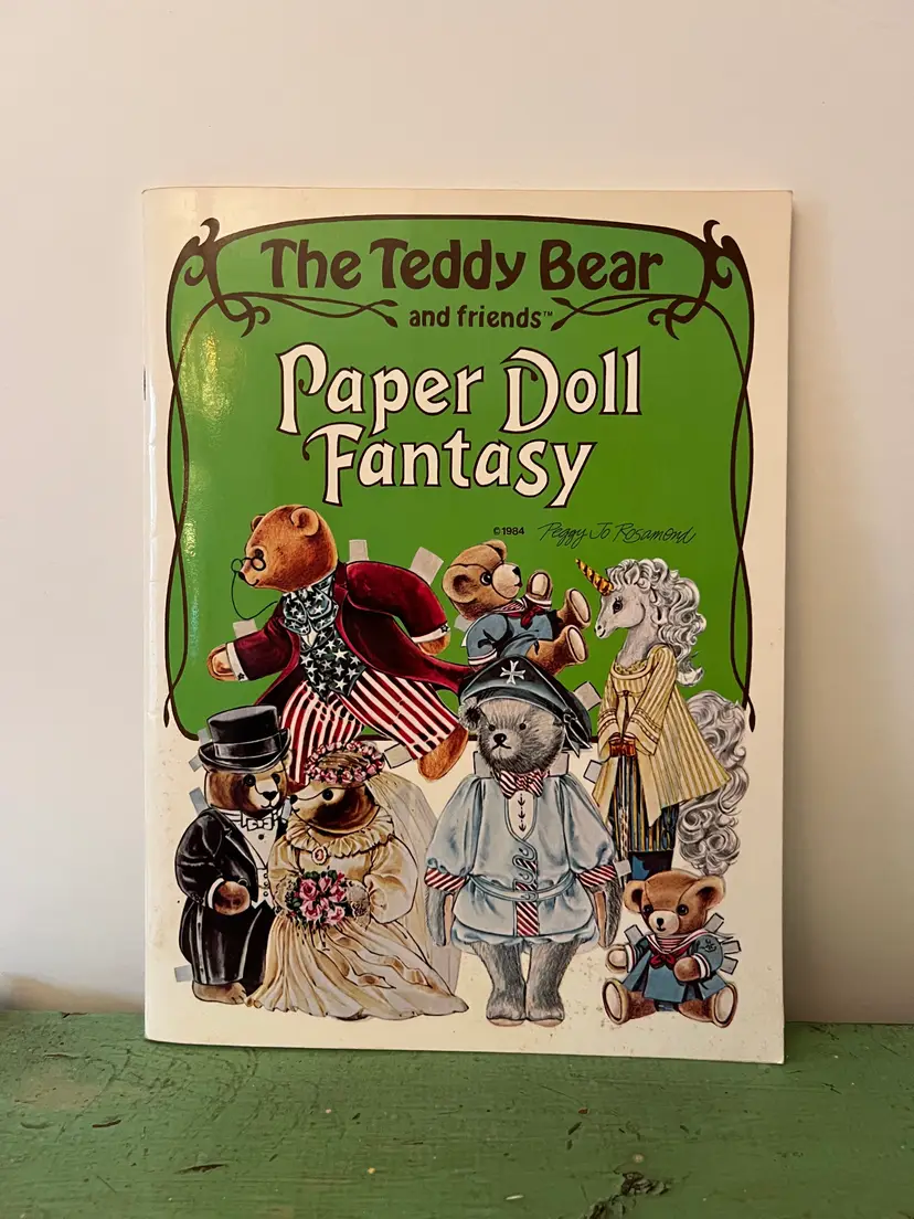 The Teddy Bear and Friends Paper Doll Fantasy Full Color 1984 Uncut Vintage Book. Peggy Jo Rosamond