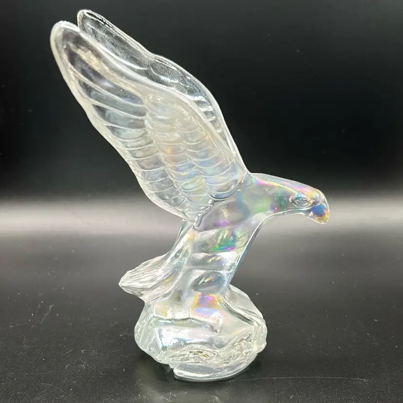 Cristal D’Arques Glass Eagle Sculpture. France