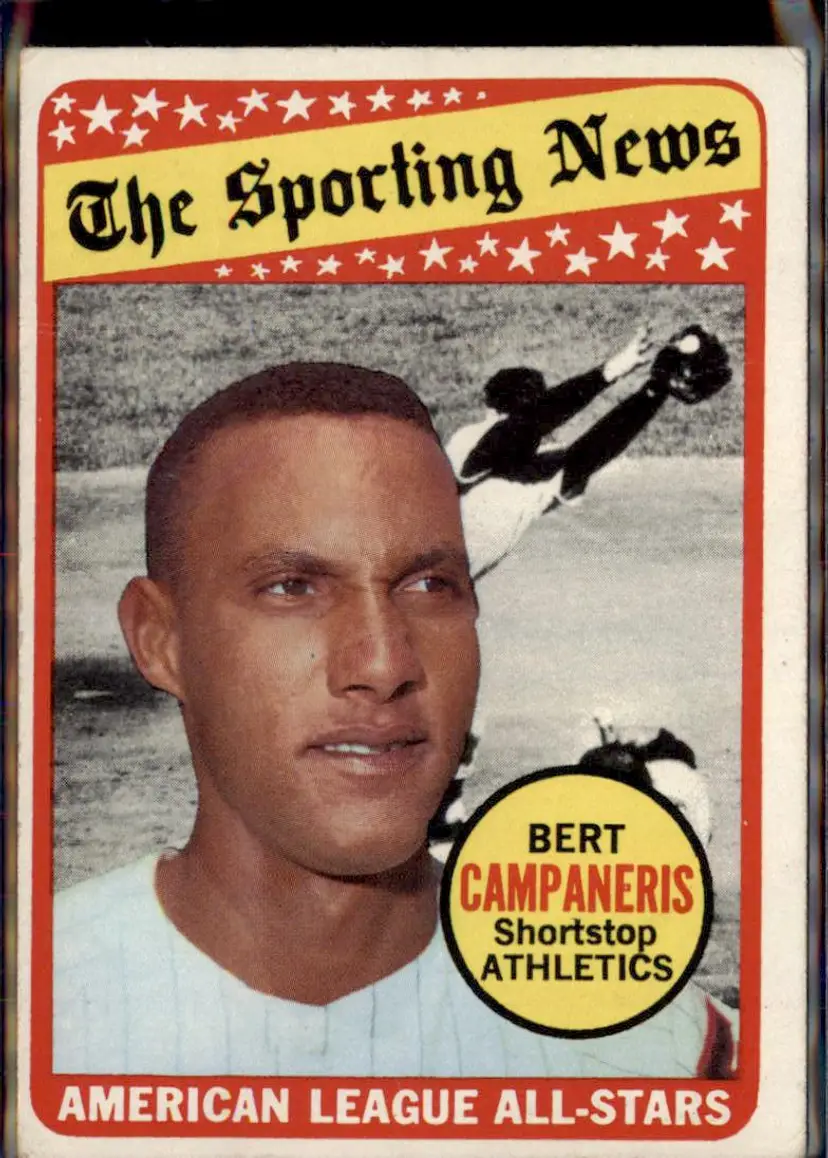 1969 Topps #423 Bert Campaneris - (pk3) - Oakland Athletics