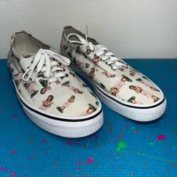 Vans classic Low Top Lace Up Skater Shoes Hula Dancer Girl Hawaiian Mens size 12