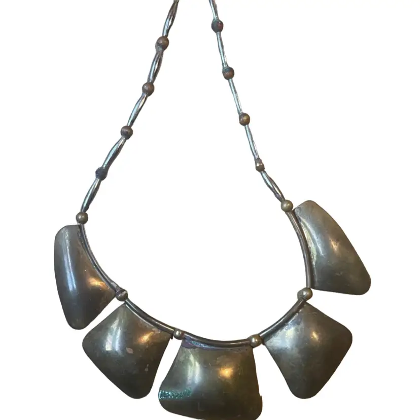 vintage brass tribal necklace