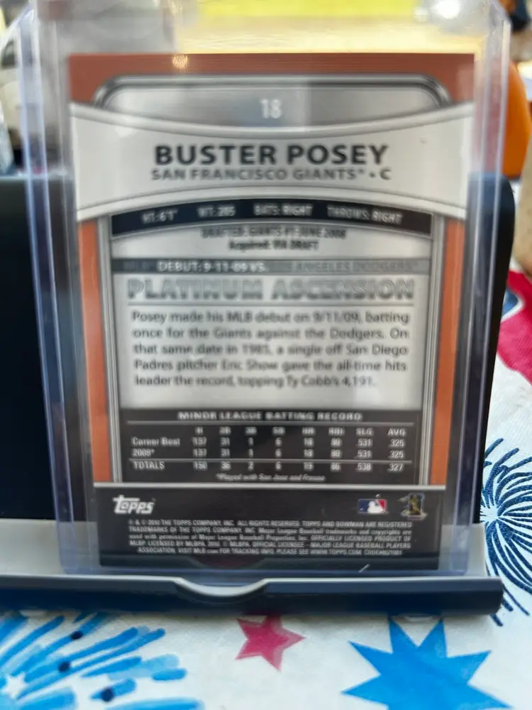 2010 Bowman Platinum - Buster Posey #18 (RC)