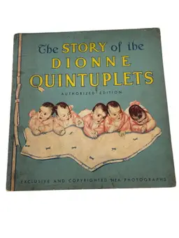 1935 Story Of The Dionne Quintuplets Whitman Authorized Pictorial NEA Vintage