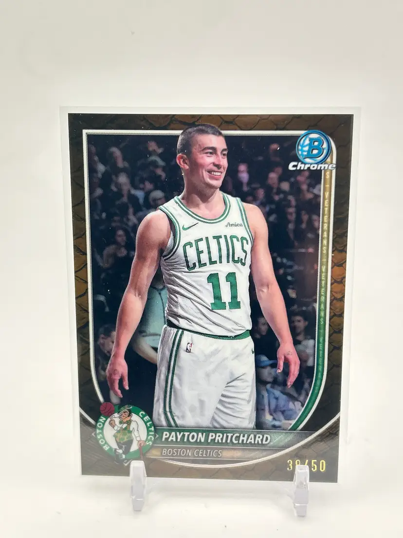Payton Pritchard - 25-26 Bowman Chrome Gold Reptilian Refractor /50 - Boston Celtics