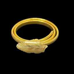 80S 24 Inch Stretch Snake Belt With A Leaf Buckle