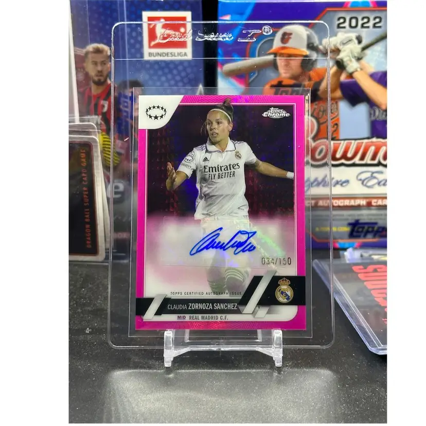 Claudia Zornoza Sanchez 2023 Topps Chrome Auto 34/150 Soccer Card