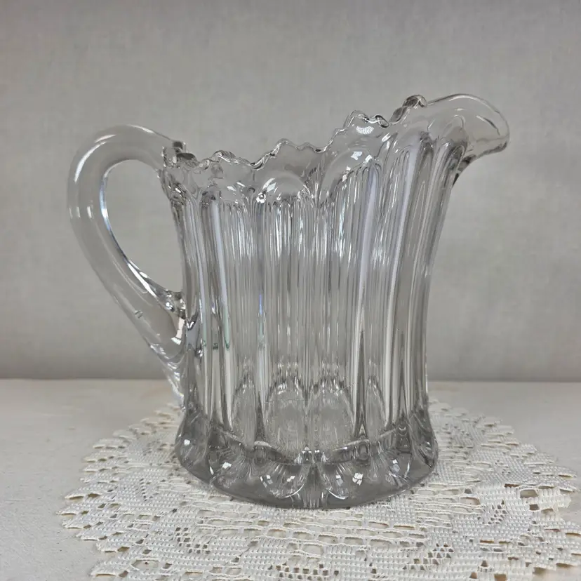 Vintage Fostoria Lucere No. 1515 Clear Glass Pitcher 1907-1915 8"